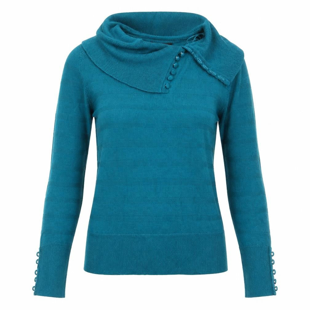 Debenhams Women’s Green Cowl Neck Long Sleeve Knit Jumper Size 10