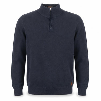 Next Men’s Blue 1/4 Zip High Neck Cotton Jumper Size M