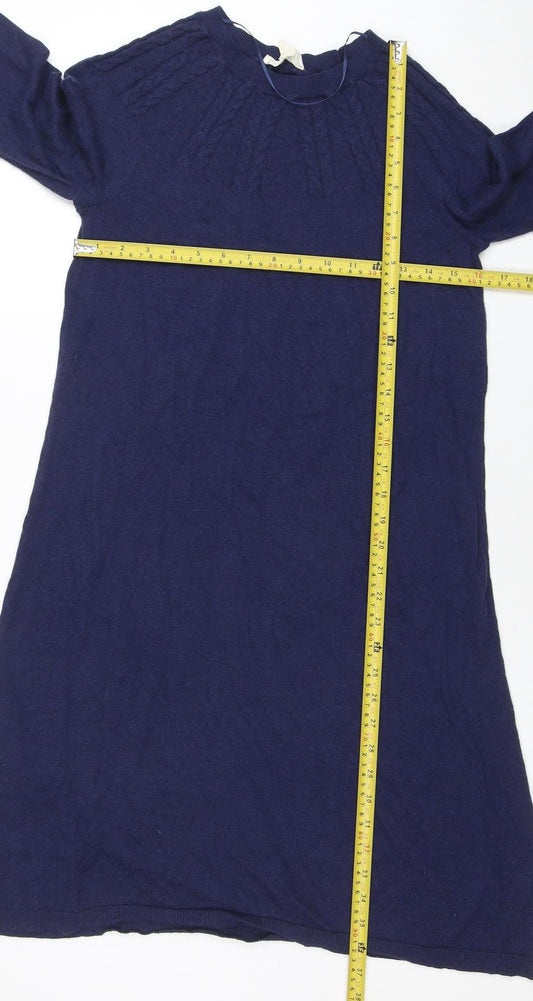 Seasalt Cornwall Women’s Blue Knit Shift Dress Size 10