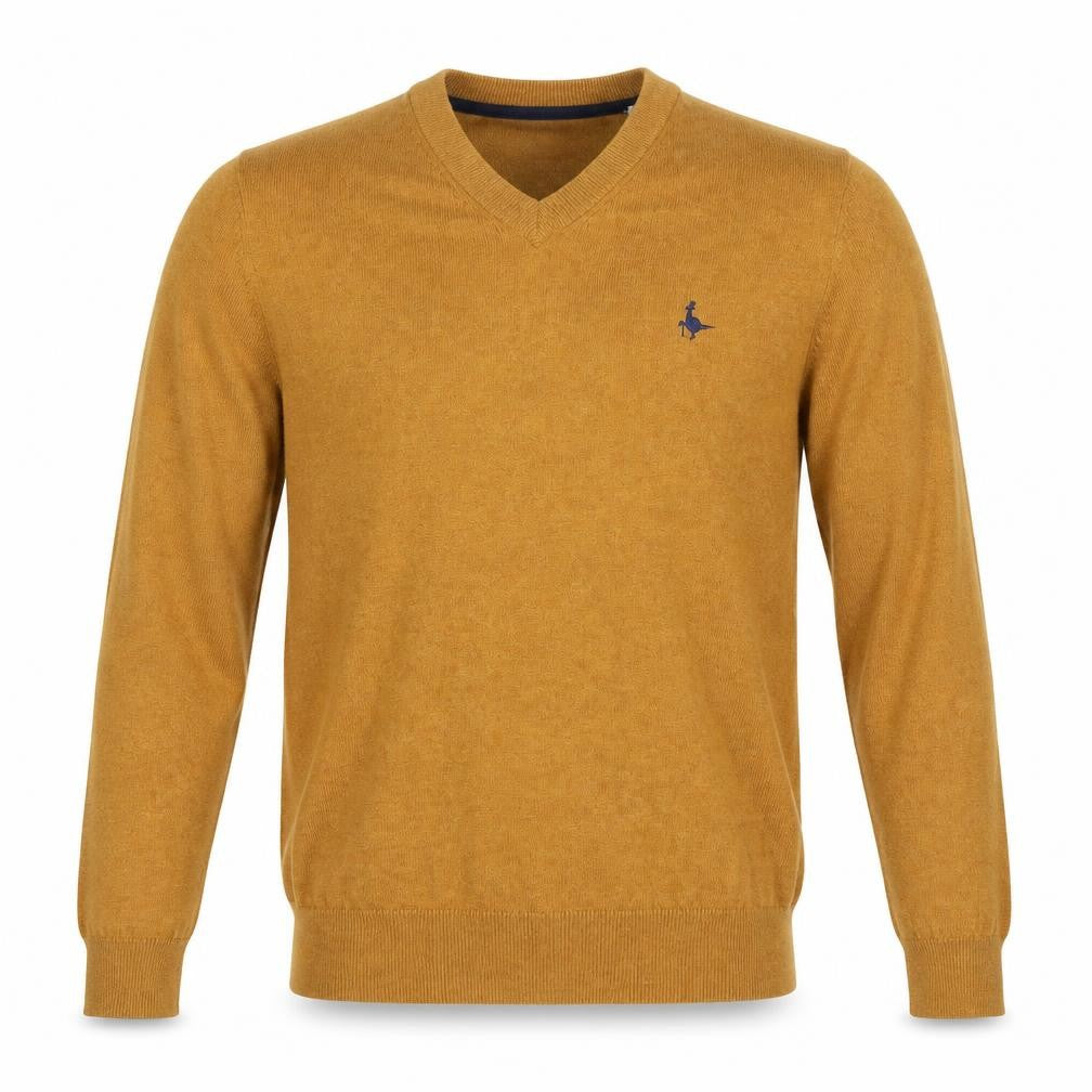 Jack Wills Men’s Brown V-Neck Cotton Cashmere Jumper XS