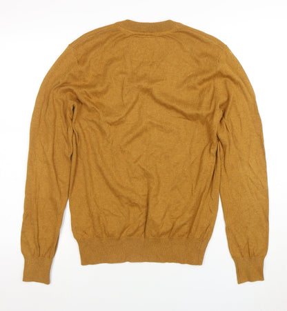Jack Wills Men’s Brown V-Neck Cotton Cashmere Jumper XS