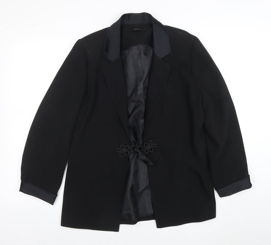 Eastex Women's Black Size 14 Shawl Collar Tuxedo Blazer