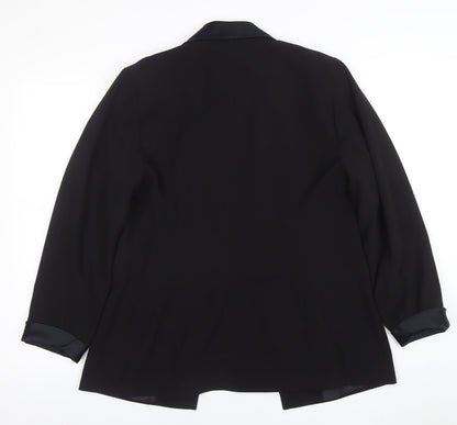 Eastex Women's Black Size 14 Shawl Collar Tuxedo Blazer
