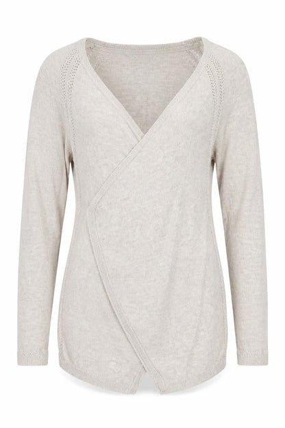 FatFace Women Beige Wrap Knit Cardigan Jumper Size 8