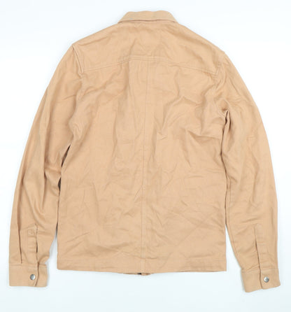 River Island Womens Beige Cotton Zip Up Jacket XS
