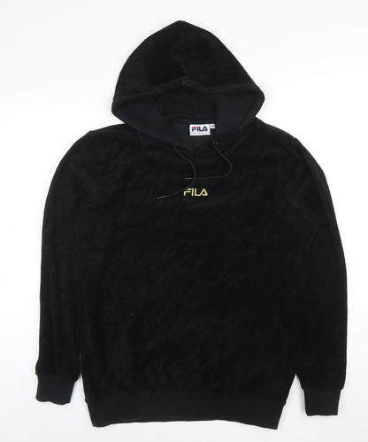 Womens UK Size XS FILA Black Pullover Hoodie