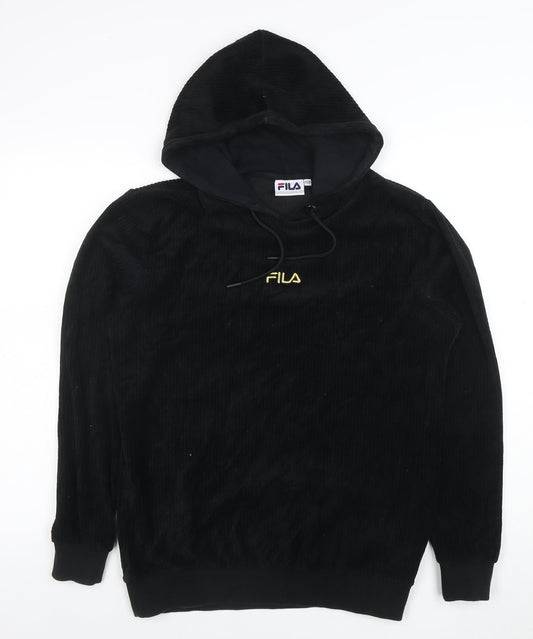 Womens UK Size XS FILA Black Pullover Hoodie