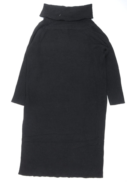 PrettyLittleThing Women’s Black Roll Neck Ribbed Knit Jumper 2XL Plus
