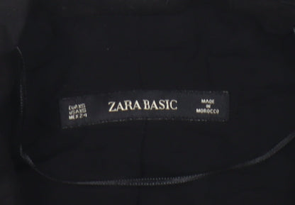 Zara Basic Women’s Black Linen Cotton Jacket Dress XS