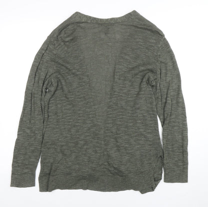 Gap Womens Green Lightweight Open Cardigan M Long Sleeve Knit