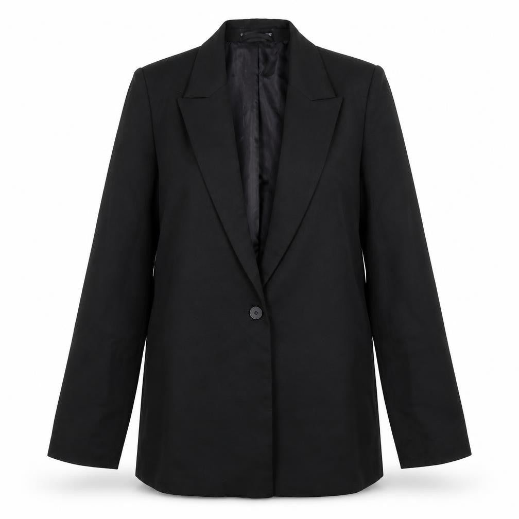 PrettyLittleThing Womens Black Size 6 Single-Breasted Blazer Jacket