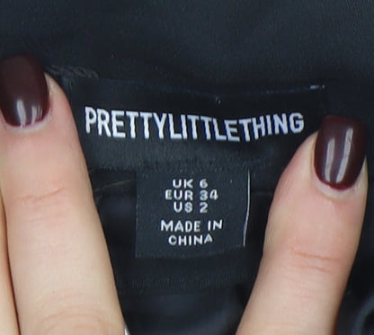 PrettyLittleThing Womens Black Size 6 Single-Breasted Blazer Jacket