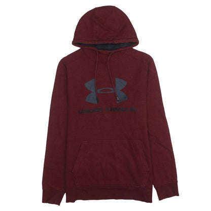 Mens UK Size M Under armour Red Pullover Hoodie