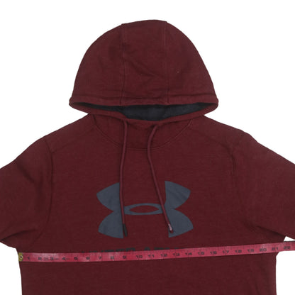 Mens UK Size M Under armour Red Pullover Hoodie