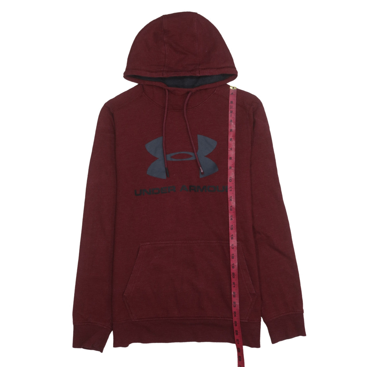 Mens UK Size M Under armour Red Pullover Hoodie
