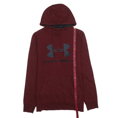 Mens UK Size M Under armour Red Pullover Hoodie