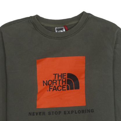 The North Face Boys Green XL Pullover Sweatshirt with Logo Graphic Print