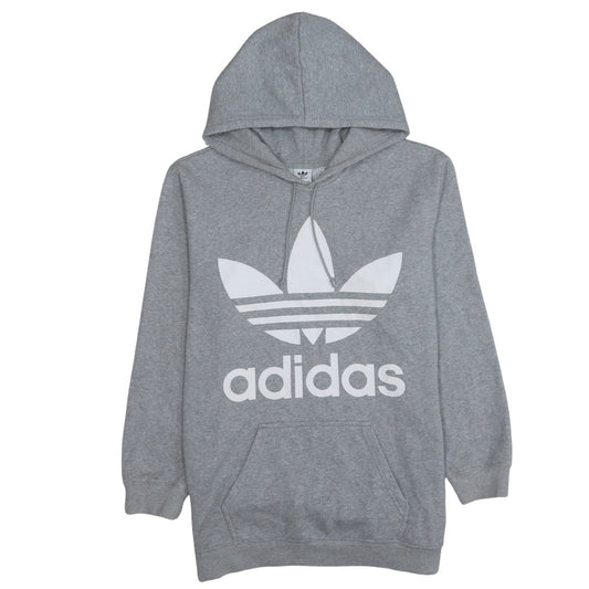 Womens UK Size 12 adidas Grey Pullover Hoodie