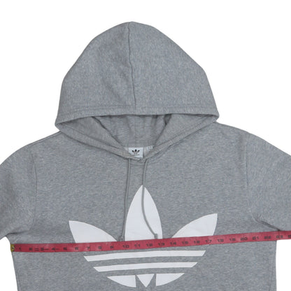 Womens UK Size 12 adidas Grey Pullover Hoodie