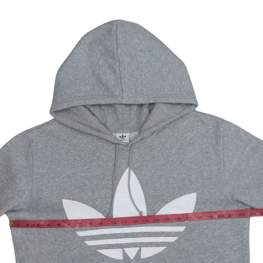 Womens UK Size 12 adidas Grey Pullover Hoodie