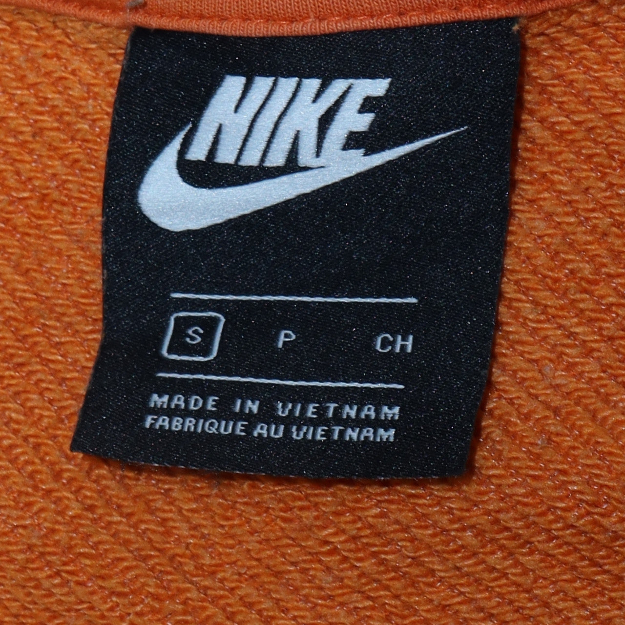 Mens UK Size S Nike Orange Pullover Sweatshirt