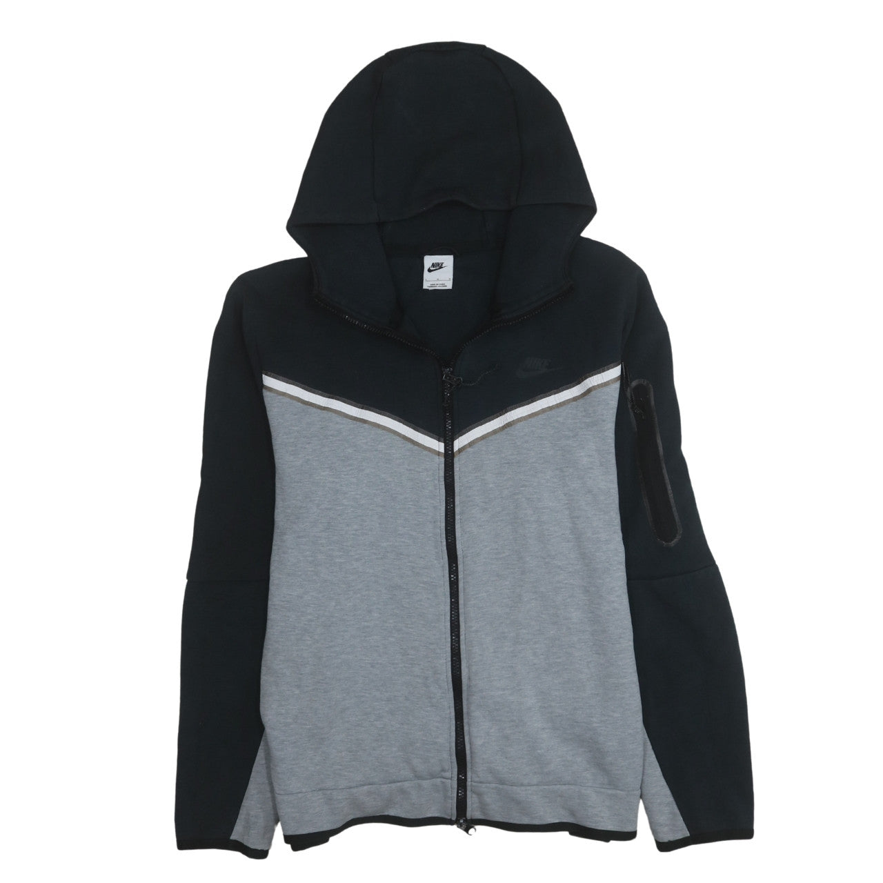 Mens UK Size L Nike Grey Full Zip Hoodie