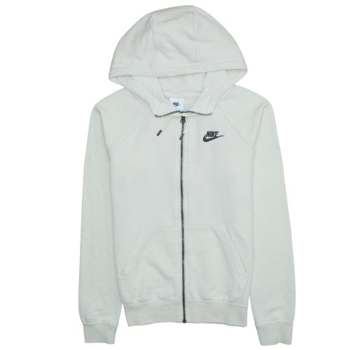 Womens UK Size XS Nike Beige Full Zip Hoodie