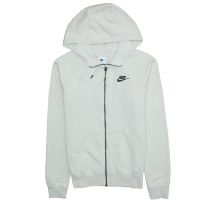 Womens UK Size XS Nike Beige Full Zip Hoodie