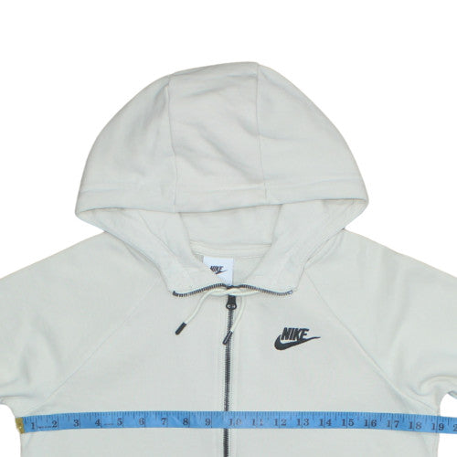 Womens UK Size XS Nike Beige Full Zip Hoodie