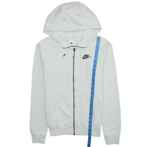 Womens UK Size XS Nike Beige Full Zip Hoodie