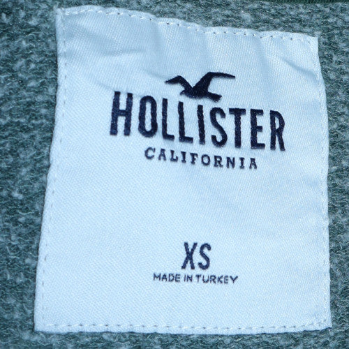 Mens UK Size XS Hollister Green Pullover Sweatshirt