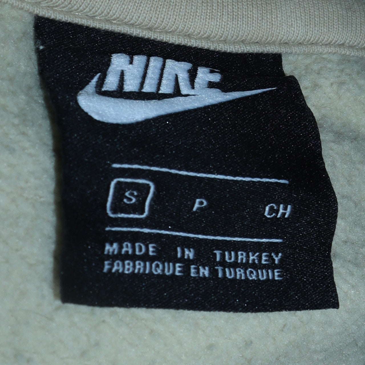 Womens UK Size S Nike Beige Pullover Hoodie