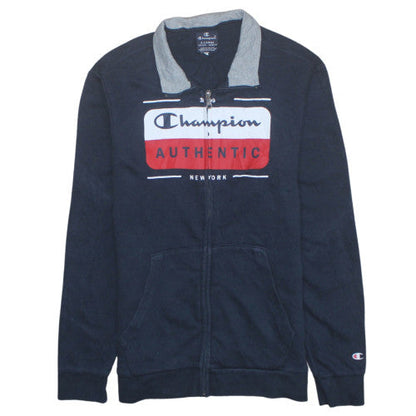 Champion Boys Blue Full Zip Fleece Sweatshirt XL 13-14 Years Logo Authentic