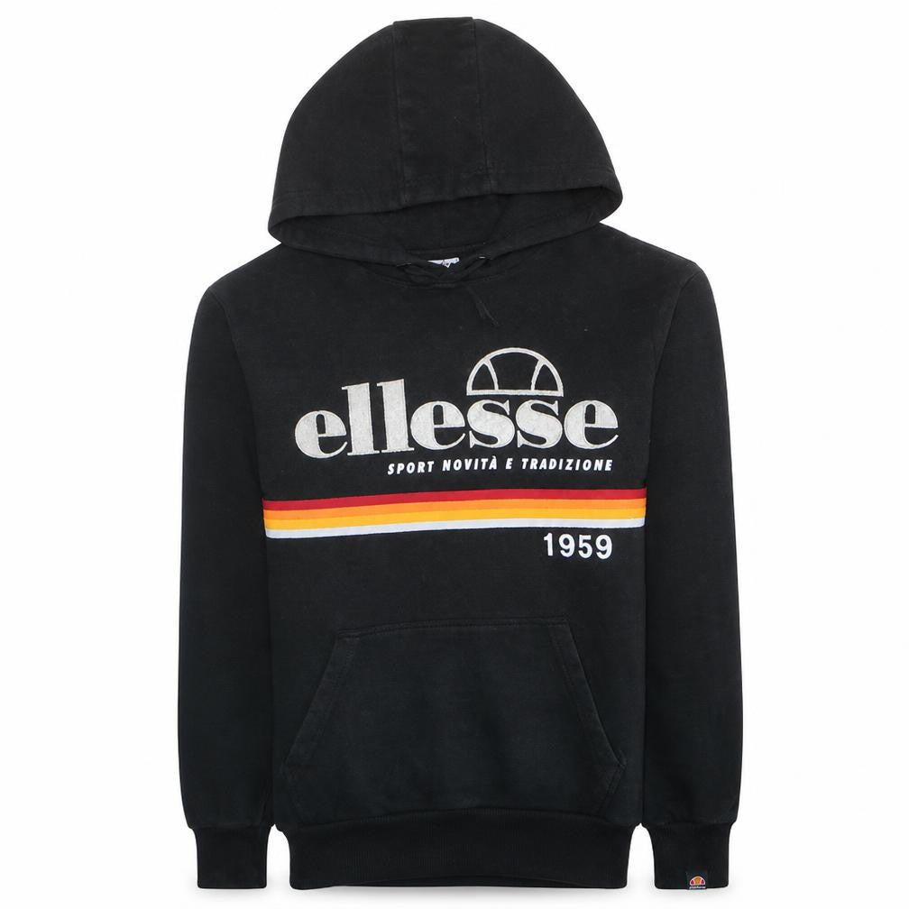 Mens UK Size S ellesse Black Pullover Hoodie
