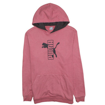 Womens UK Size L PUMA Pink Pullover Hoodie