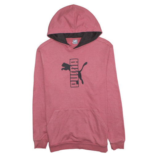 Womens UK Size L PUMA Pink Pullover Hoodie