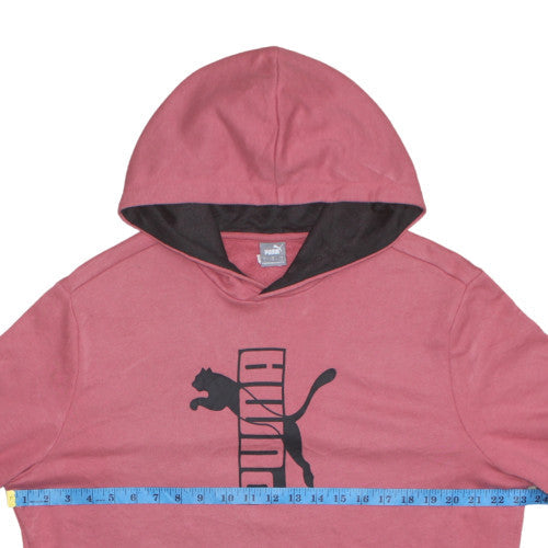 Womens UK Size L PUMA Pink Pullover Hoodie