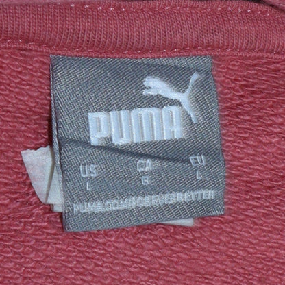 Womens UK Size L PUMA Pink Pullover Hoodie