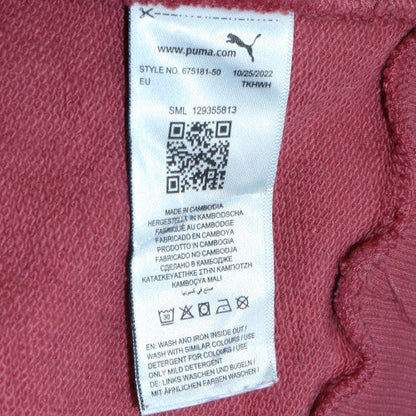 Womens UK Size L PUMA Pink Pullover Hoodie