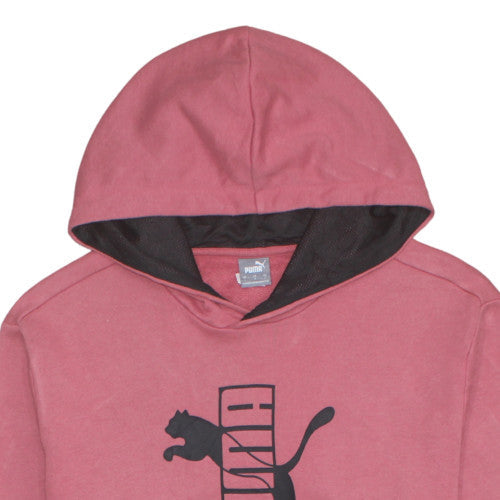 Womens UK Size L PUMA Pink Pullover Hoodie