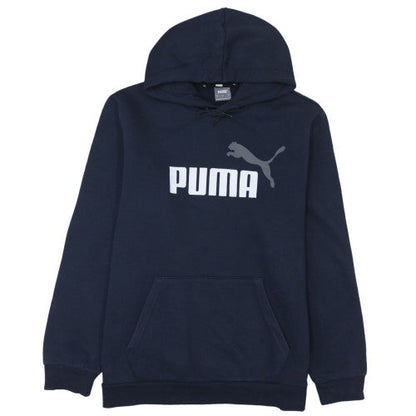 Mens UK Size L PUMA Blue Pullover Hoodie