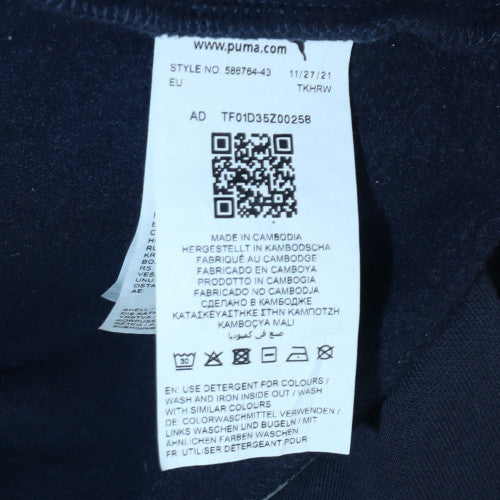 Mens UK Size L PUMA Blue Pullover Hoodie