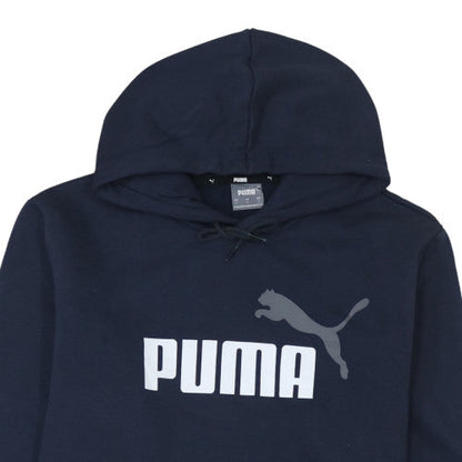 Mens UK Size L PUMA Blue Pullover Hoodie