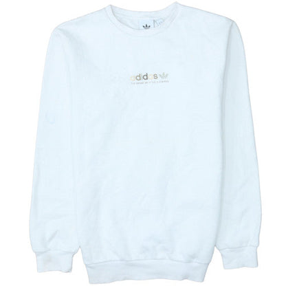 Mens UK Size M adidas White Pullover Sweatshirt
