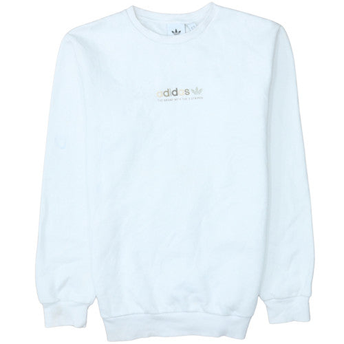 Mens UK Size M adidas White Pullover Sweatshirt