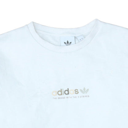 Mens UK Size M adidas White Pullover Sweatshirt