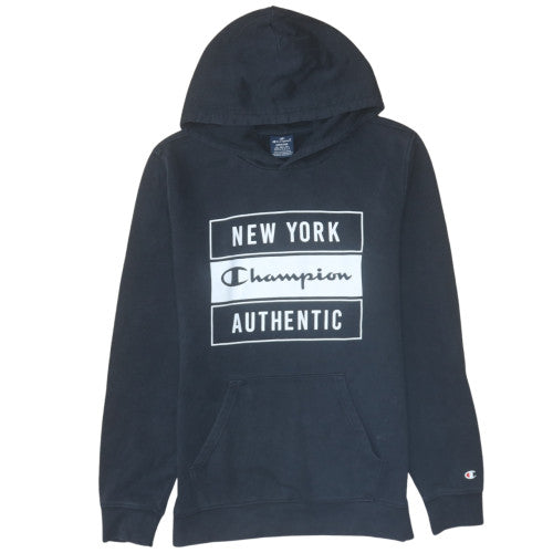 Mens UK Size M Champion Black Pullover Hoodie
