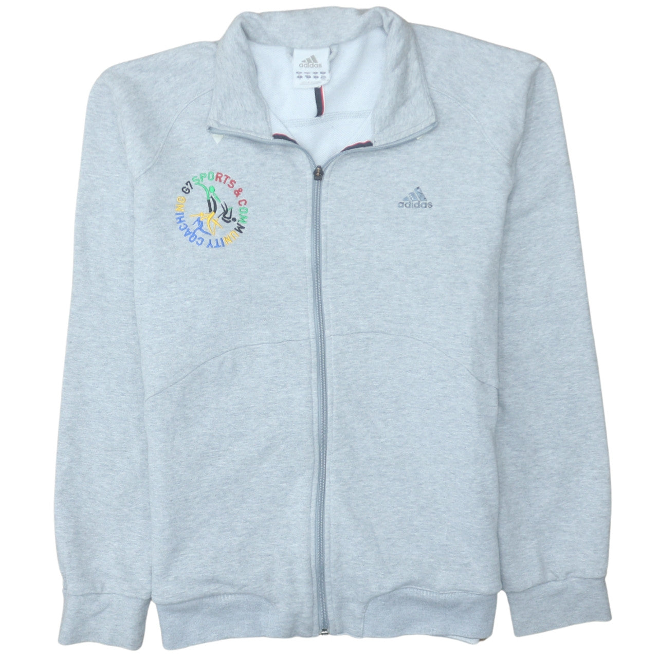 Mens UK Size M adidas Grey Full Zip Sweatshirt