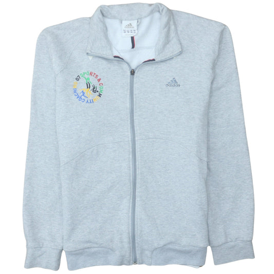 Mens UK Size M adidas Grey Full Zip Sweatshirt