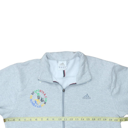 Mens UK Size M adidas Grey Full Zip Sweatshirt
